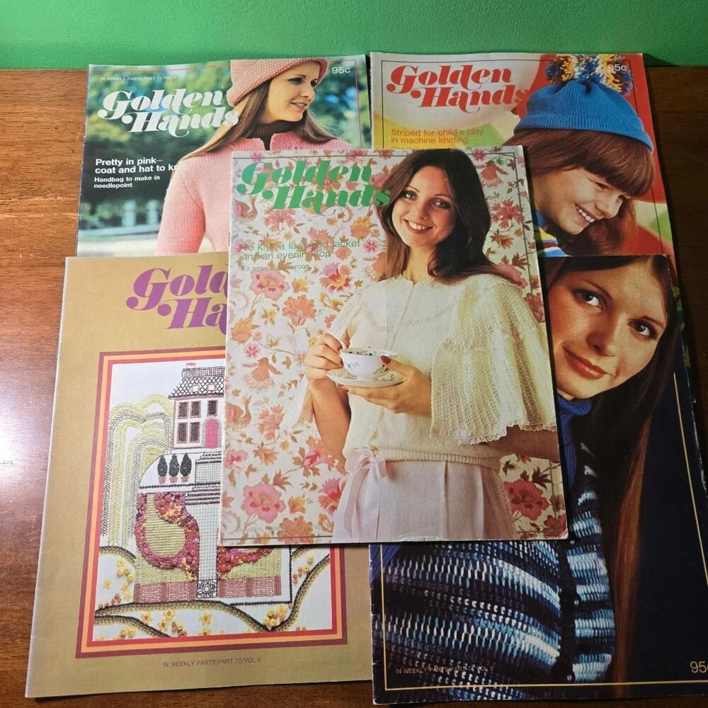 Golden Hands weekly magazine Part 71-75 Vol 5 Knitting Dressmaking Needlecraft